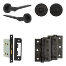 Complete Gio Door Handle Pack - Bathroom - Black - JE-E5B3-MB - Choice Handles