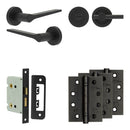 Complete Gio Door Handle Pack - Bathroom - Black - JE-E6A2-MB - Choice Handles