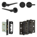 Complete Gio Door Handle Pack - Bathroom - Black - JE-E6B2-MB - Choice Handles
