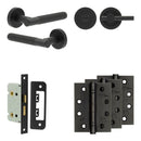 Complete Venice Door Handle Pack - Bathroom - Black - JE-F5A2-MB - Choice Handles