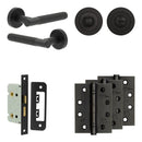 Complete Venice Door Handle Pack - Bathroom - Black - JE-F5A3-MB - Choice Handles