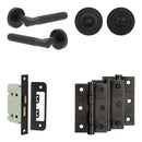 Complete Venice Door Handle Pack - Bathroom - Black - JE-F5B3-MB - Choice Handles