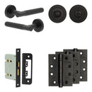 Complete Venice Door Handle Pack - Bathroom - Black - JE-F6A3-MB - Choice Handles