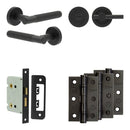Complete Venice Door Handle Pack - Bathroom - Black - JE-F6B2-MB - Choice Handles