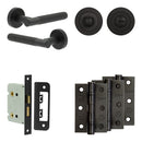 Complete Venice Door Handle Pack - Bathroom - Black - JE-F6B3-MB - Choice Handles