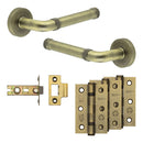 Complete Midtown Door Handle Pack - Internal Doors - Antique Brass - JE-G1B-AB - Choice Handles