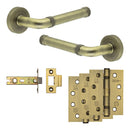 Complete Midtown Door Handle Pack - Internal Doors - Antique Brass - JE-G3A-AB - Choice Handles