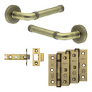 Complete Midtown Door Handle Pack - Internal Doors - Antique Brass - JE-G3B-AB - Choice Handles