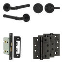 Complete Midtown Door Handle Pack - Bathroom - Black - JE-G5A1-MB - Choice Handles