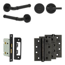 Complete Midtown Door Handle Pack - Bathroom - Black - JE-G5A2-MB - Choice Handles