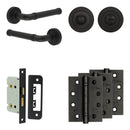 Complete Midtown Door Handle Pack - Bathroom - Black - JE-G5A3-MB - Choice Handles