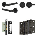 Complete Midtown Door Handle Pack - Bathroom - Black - JE-G5B1-MB - Choice Handles