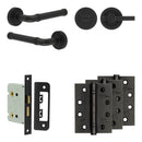 Complete Midtown Door Handle Pack - Bathroom - Black - JE-G6A1-MB - Choice Handles