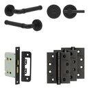 Complete Midtown Door Handle Pack - Bathroom - Black - JE-G6A2-MB - Choice Handles