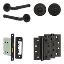 Complete Midtown Door Handle Pack - Bathroom - Black - JE-G6A3-MB - Choice Handles