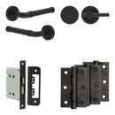 Complete Midtown Door Handle Pack - Bathroom - Black - JE-G6B2-MB - Choice Handles