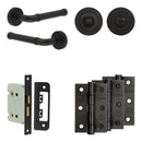 Complete Midtown Door Handle Pack - Bathroom - Black - JE-G6B3-MB - Choice Handles