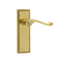 Frelan - Georgian Suite Door Handles On Backplate - Latch - Polished Brass - JG1APB - Choice Handles