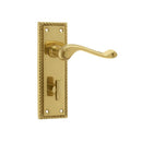 Frelan - Georgian Suite Door Handles On Backplate - Bathroom - Polished Brass - JG1BPB - Choice Handles