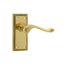 Frelan - Georgian Suite Door Handles On Short Backplate - Latch - Polished Brass - JG2PB - Choice Handles