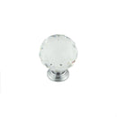 Jedo - 40mm Polished Chrome Faceted Glass Ball Knob - JH4155-40PC - Choice Handles