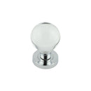 Jedo Plain Ball Glass Mortice Knob - Polished Chrome - JH4201PC - Choice Handles