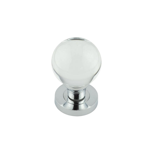 Jedo Plain Ball Glass Mortice Knob - Polished Chrome - JH4201PC
