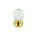 Jedo Plain Ball Glass Mortice Knob - Polished Brass - JH4201PVD - Choice Handles