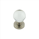 Jedo Plain Ball Glass Mortice Knob - Satin Nickel - JH4201SN - Choice Handles