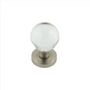 Jedo Plain Ball Glass Mortice Knob - Satin Nickel - JH4201SN - Choice Handles