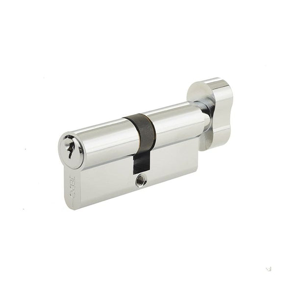 Jedo Euro Profile Cylinders & Turns 100mm Polished Chrome - JL-100EPCTPC - Choice Handles