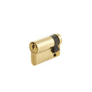 40mm Euro Profile Single Cylinder, Keyed Alike with 3 Keys - Polished Brass - Choice Handles