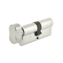 60mm 5 Pin Euro Profile Cylinder & Turn, Keyed to Differ with 3 Keys - Satin Chrome - JL-60EPCTSC - Choice Handles