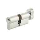 70mm 5 Pin Euro Profile Cylinder & Turn, Keyed to Differ with 3 Keys - Satin Chrome - JL-70EPCTSC - Choice Handles