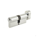 90mm 5 Pin Euro Profile Cylinder & Turn, Keyed to Differ with 3 Keys - Polished Chrome - JL-90EPCTPC - Choice Handles