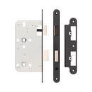 Jedo 78mm Din Bathroom Locks 60mm Backset Radiused Black - JL-DB60RMB - Choice Handles