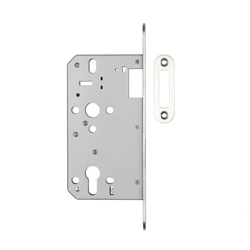 Jedo Architectural Din Deadlocks 60mm backset radiused Satin Stainless Steel - JL-DD60RSSS - Choice Handles