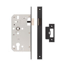 72mm Black Din Euro Latch 60mm Backset - JL-DL60MB - Choice Handles