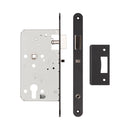 72mm Black Din Euro Nightlatch Radiused 60mm Backset - JL-DNL60RMB - Choice Handles