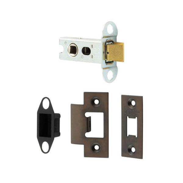 Jedo Heavy Duty Tubular Latches - 45 Degree Short Travel 64mm Dark Bronze - JL-HDT64DB
