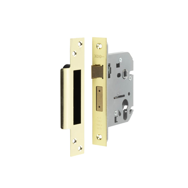 Jedo Euro Profile Sashlocks 76mm Polished Brass - JL1051PB - Choice Handles