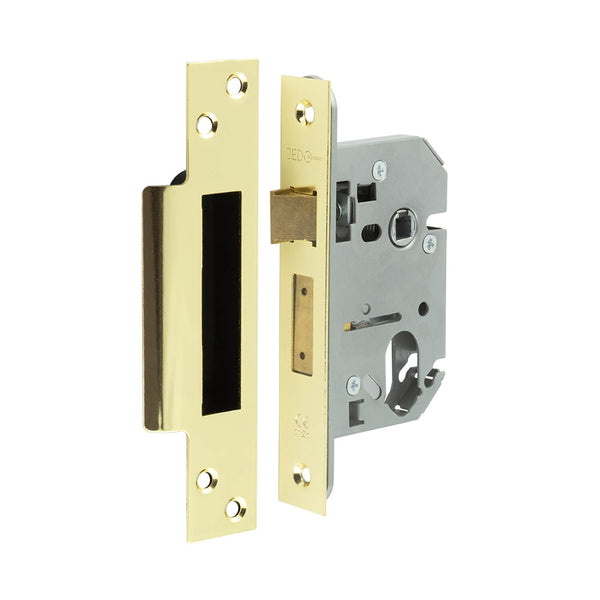 Jedo Oval Profile Sashlocks 65mm Polished Brass - JL1052PB - Choice Handles