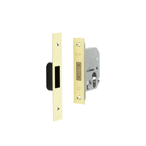 Jedo Euro Profile Deadlocks 65mm Polished Brass - JL1060PB - Choice Handles