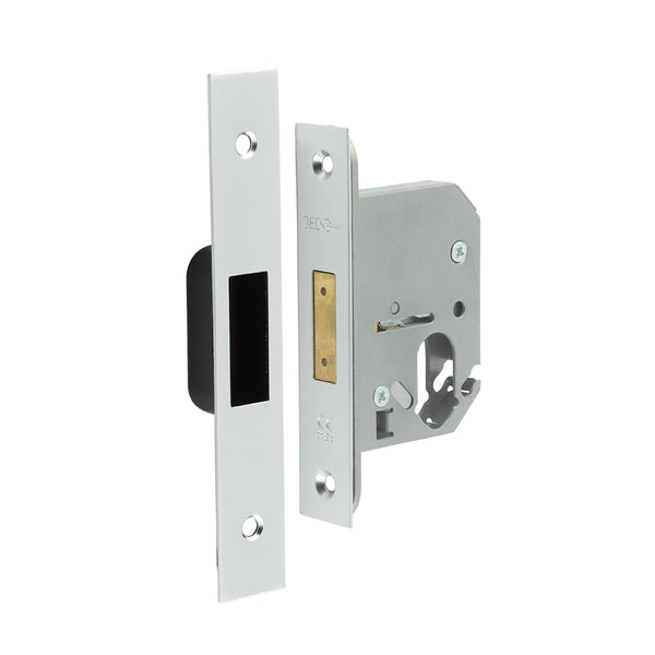 Jedo Oval Profile Deadlocks 65mm Satin Chrome - JL1062SC - Choice Handles
