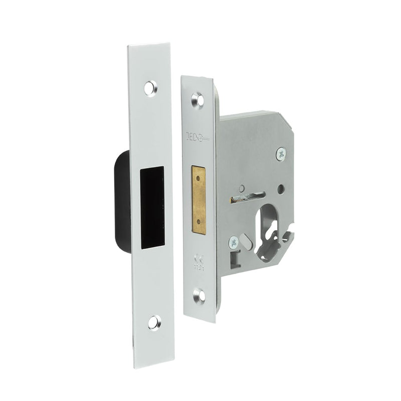 Jedo Oval Profile Deadlocks 65mm Satin Chrome - JL1062SC - Choice Handles