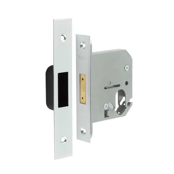 Jedo Oval Profile Deadlocks 76mm Satin Chrome - JL1063SC - Choice Handles