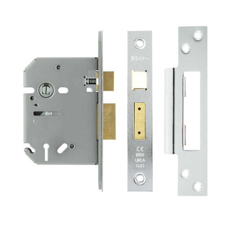 Jedo 3 Lever Sashlocks 76mm Polished Chrome - JL1091PC - Choice Handles