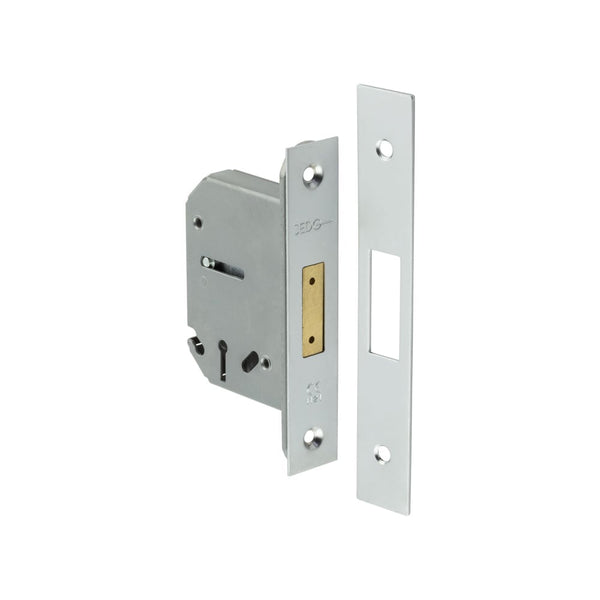 Jedo 3 Lever Deadlocks 65mm Satin Chrome - JL1092SC - Choice Handles
