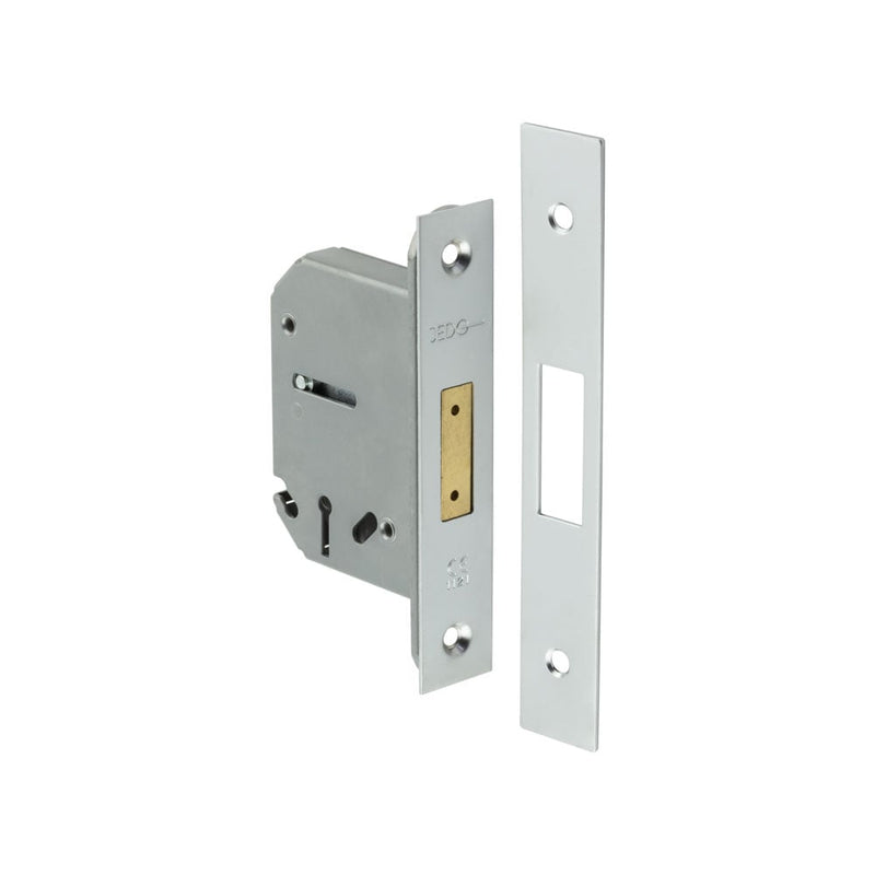 Jedo 3 Lever Deadlocks 65mm Satin Chrome - JL1092SC - Choice Handles