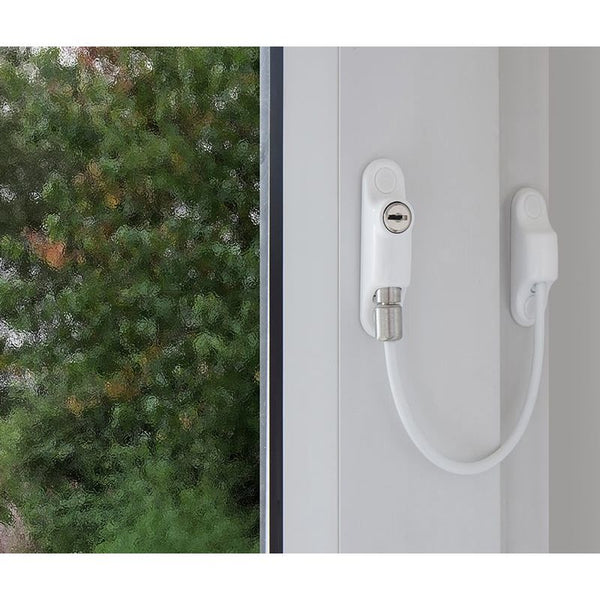 Jedo Cable Window Restrictor White - JL1821WH - Choice Handles